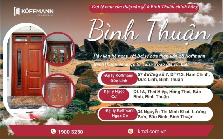 cửa thép vân gỗ chính hãng tại Bình Thuận